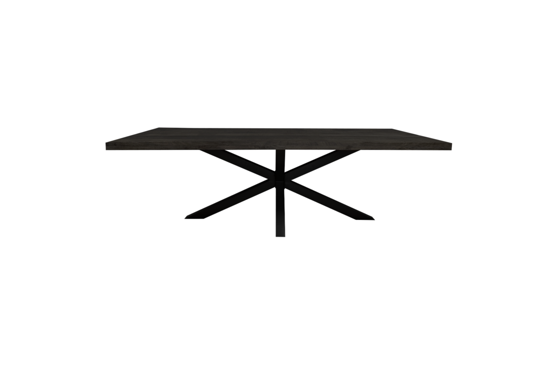Mangohouten eettafel Denver Black | 160 cm