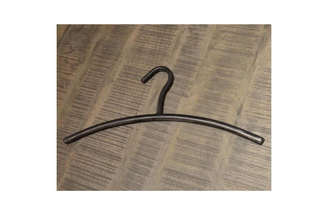 Garderobehanger zwart | ronde buis | Set van 6