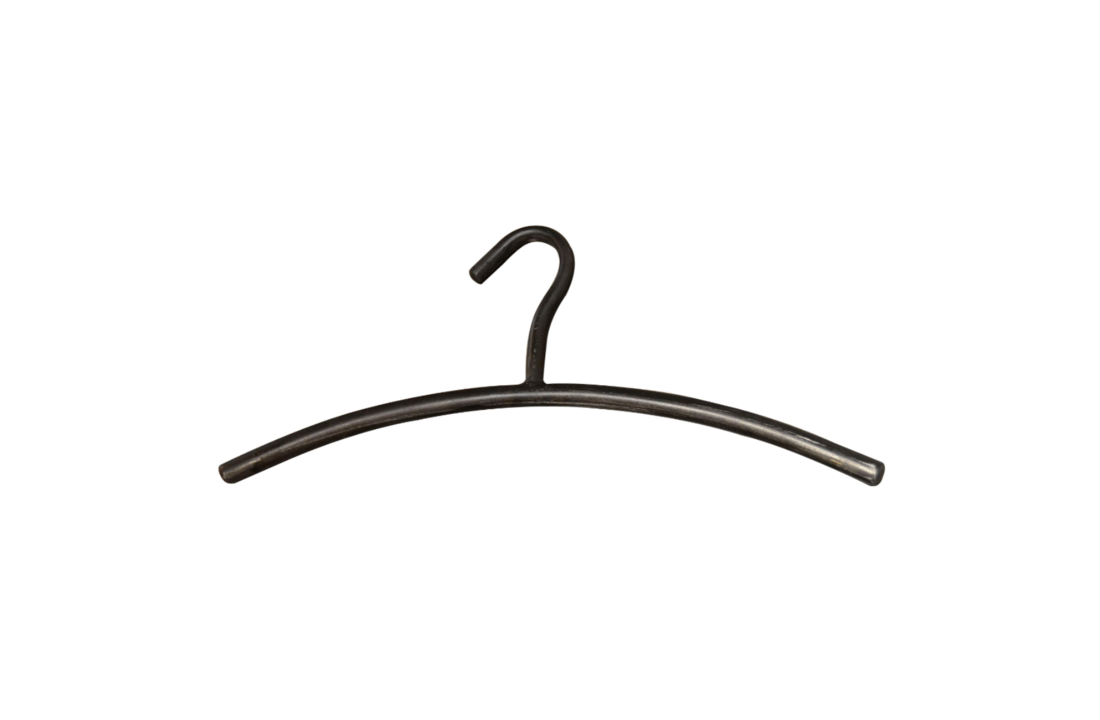 Garderobehanger zwart | ronde buis | Set van 6