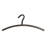 Garderobehanger zwart | ronde buis | Set van 6