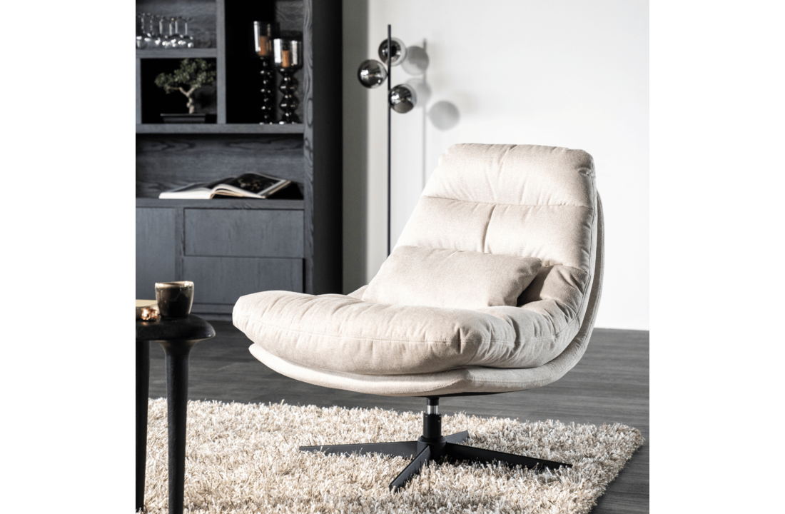 Fauteuil Cooper met kussen - beige Houston