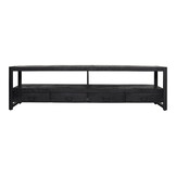 Zwart tv meubel Britt Black met lades | 220 cm
