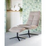 Relaxfauteuil Marcus met voetenbank | Beige