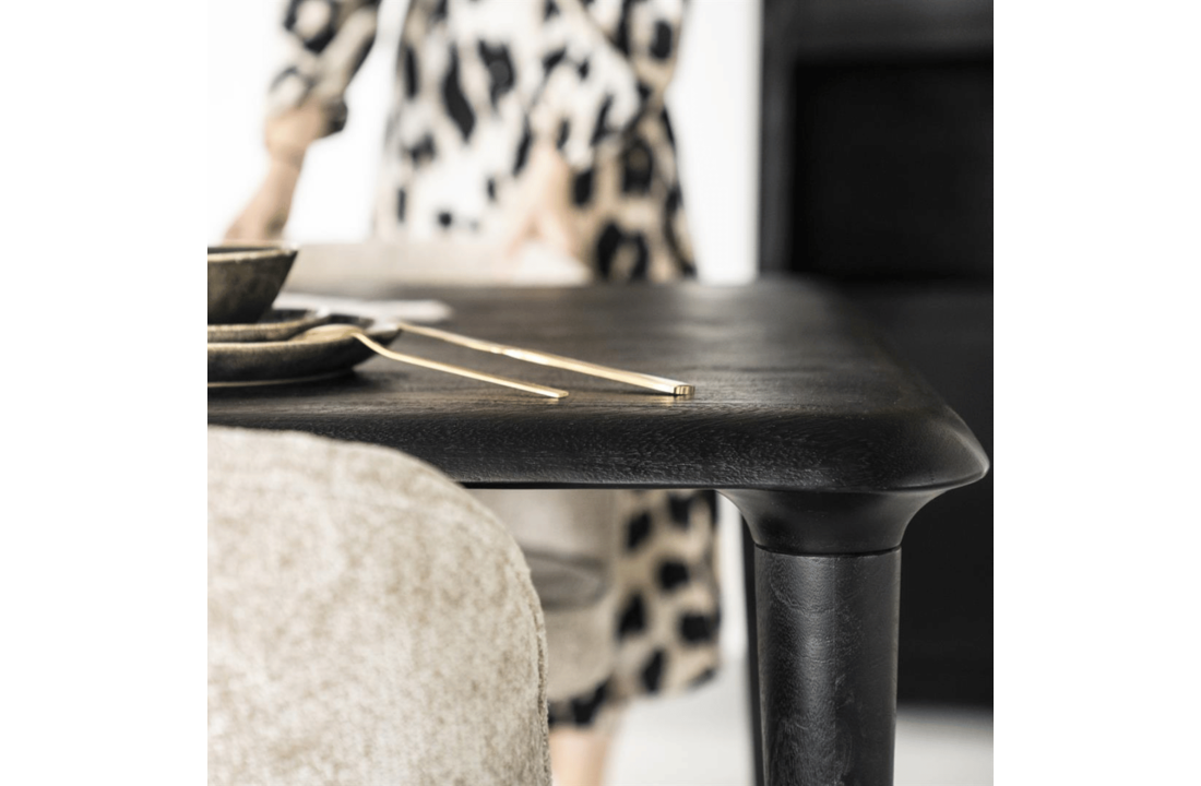 Eettafel Jiska 300x100 - zwart