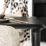 Eettafel Jiska 300x100 - zwart