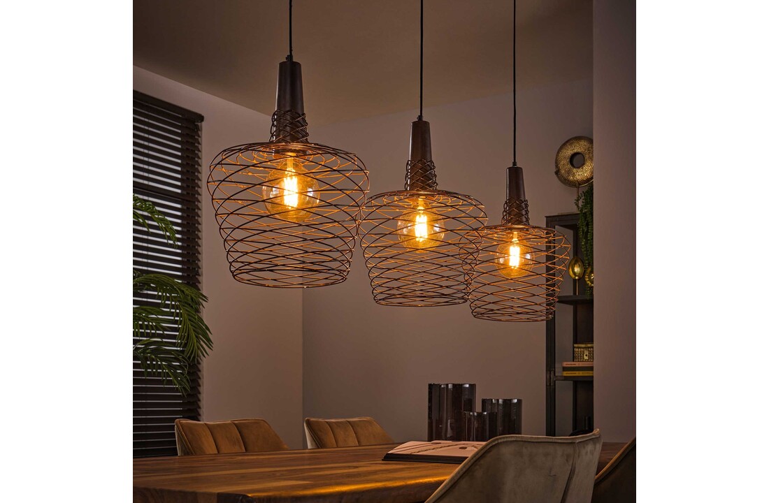 Hanglamp Accent | 3L | Antiek koper finish