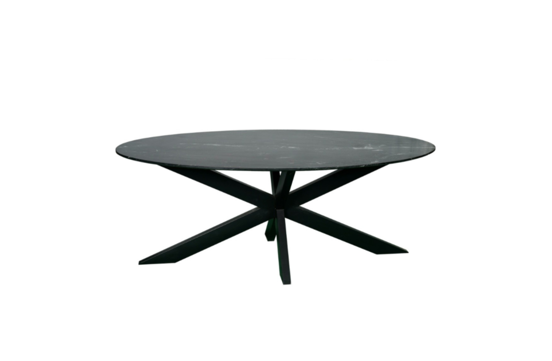 Eetkamertafel Lynn | Ovaal 200 cm | zwart marmer