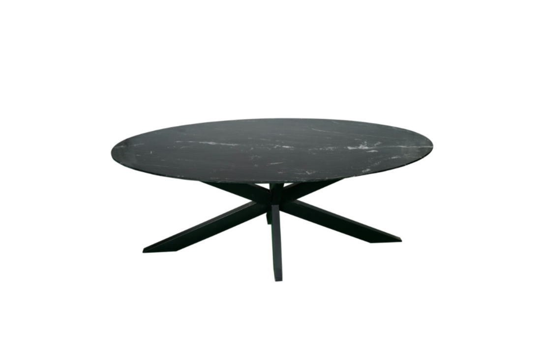 Eetkamertafel Lynn | Ovaal 200 cm | zwart marmer