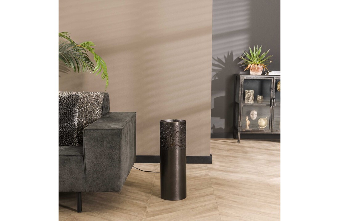 Vloerlamp Cilinder Ø20 | 60cm | Zwart nikkel