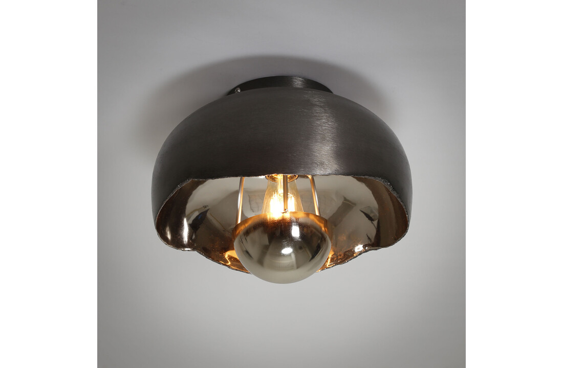 Plafondlamp Mirror | Zwart nikkel | Ø35