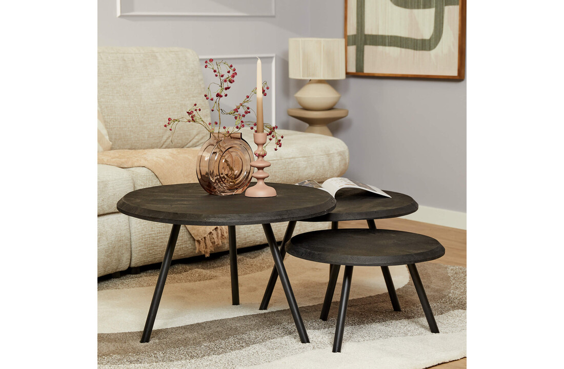 Salontafel Ohio Black | set van 3