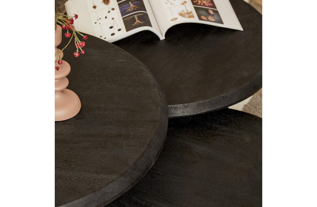Salontafel Ohio Black | set van 3