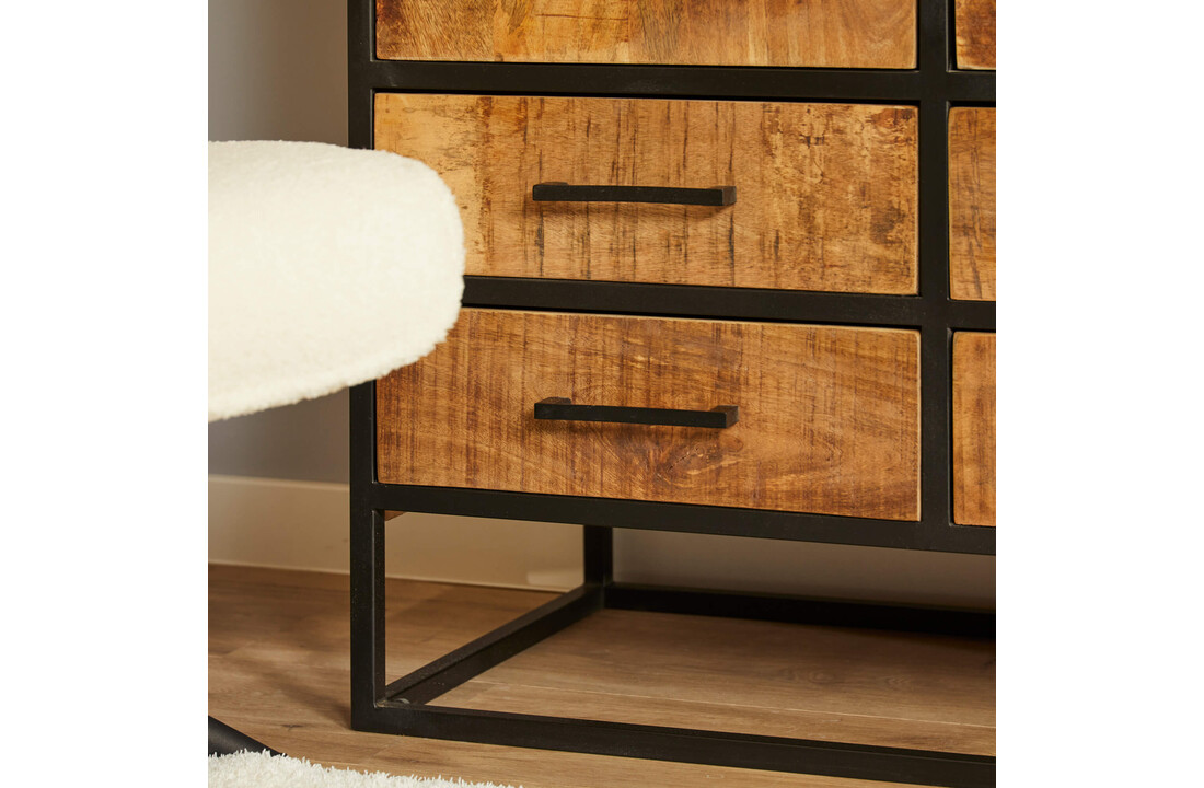 Kabinet kast industrieel mangohout 90cm | Denver