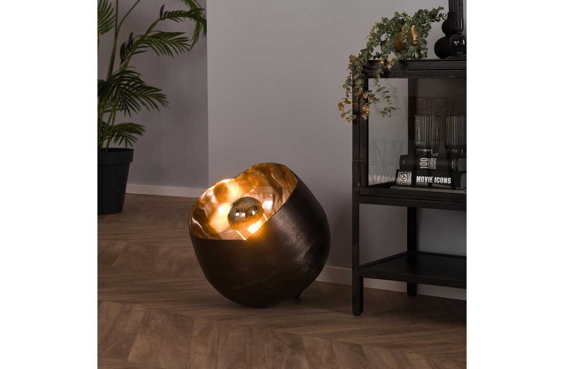 Tafellamp Mirror XL | Zwart nikkel | Ø50