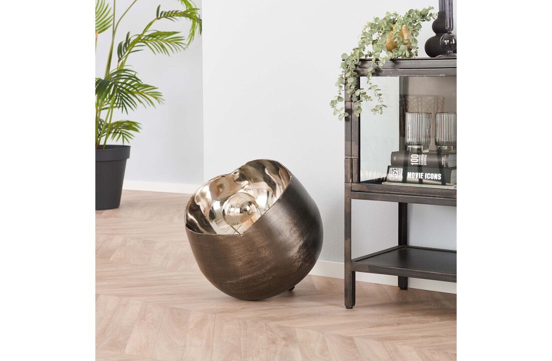 Tafellamp Mirror XL | Zwart nikkel | Ø50