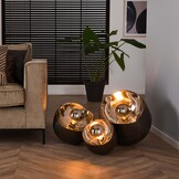 Tafellamp Mirror | Zwart nikkel | Ø28