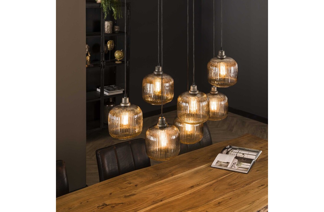 Hanglamp | Stripe smoke | Grijs | 7L