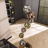Hanglamp Stellar getrapt | 7L | Oud zilver
