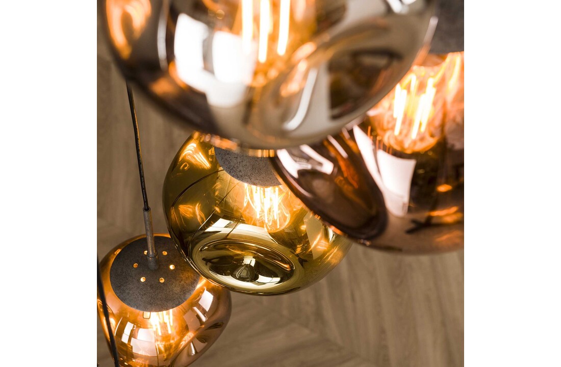 Hanglamp Stellar getrapt | 7L | Oud zilver