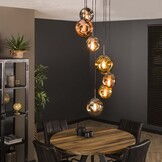 Hanglamp Stellar getrapt | 7L | Oud zilver