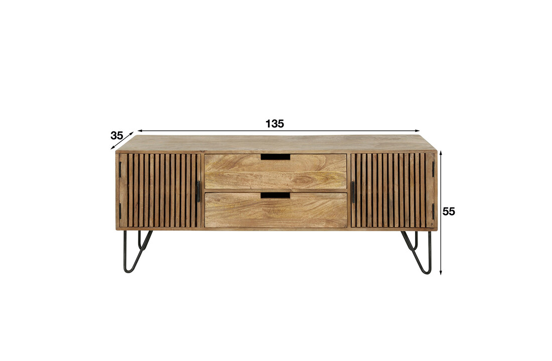 Mangohouten tv meubel Tweak | 135 cm