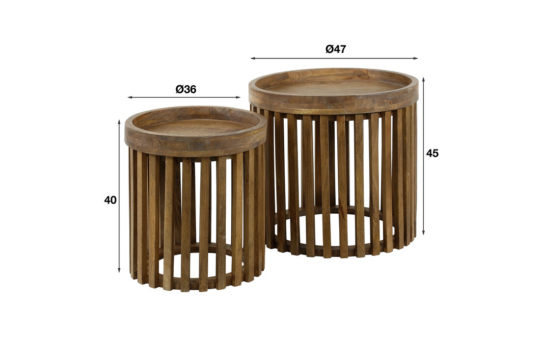Bijzettafel Tweak | Set van 2