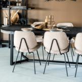 Eetkamerstoel Lynn met armleuning | Beige