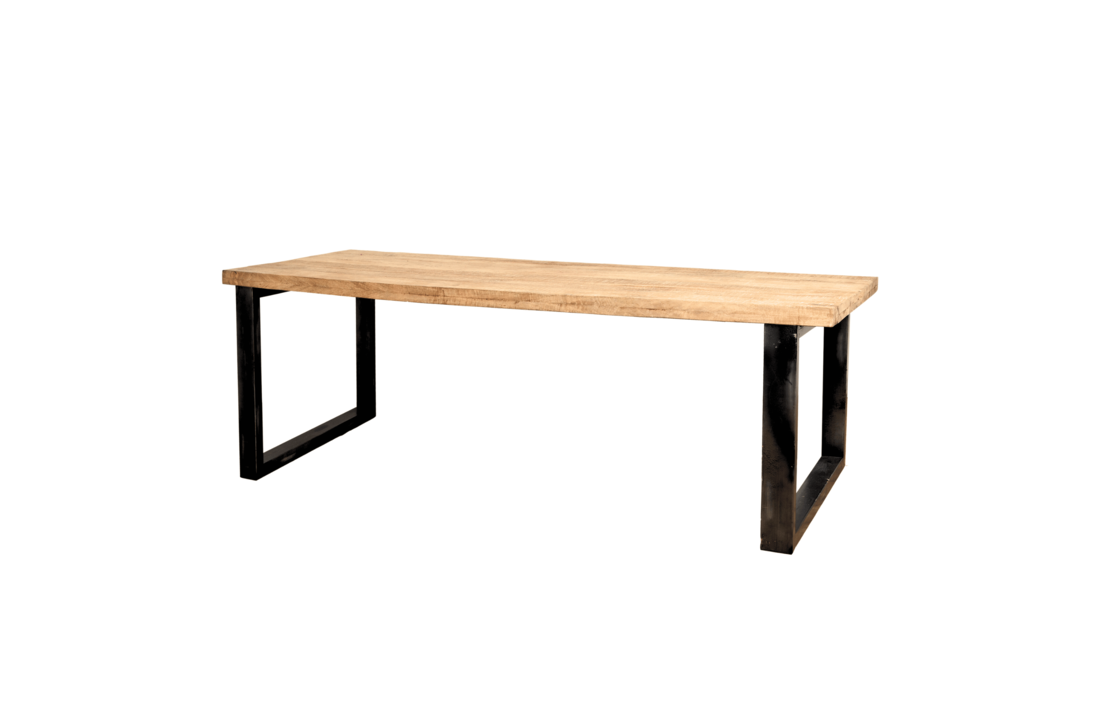 Eettafel Mango massief | Metalen poten | 160-300 cm