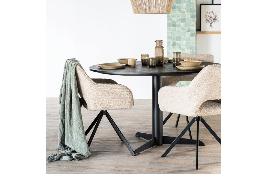 Eettafel Donny 130x76 - zwart
