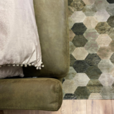 Hoekbank Nina Eco-leder- Groen | 3-zits ottomane rechts