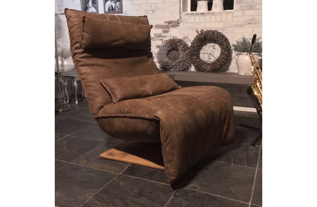 Relaxfauteuil Indi Kenia leer brown
