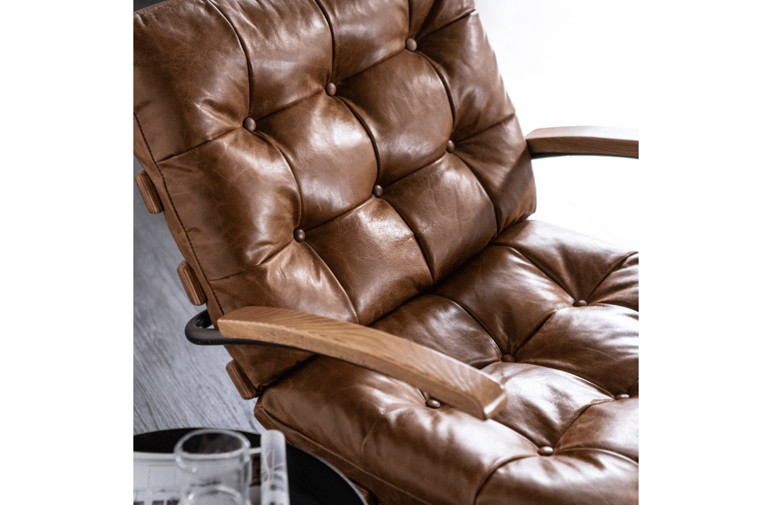 Fauteuil Bastiaan | Cognac | Java leder