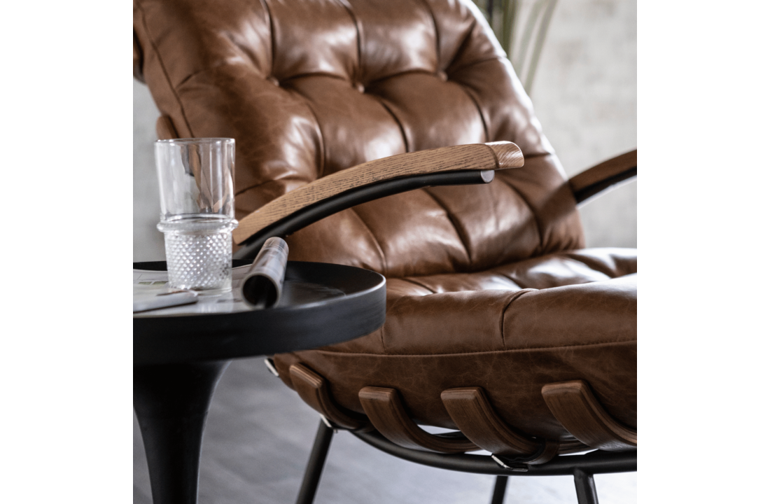 Fauteuil Bastiaan | Cognac | Java leder