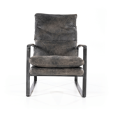 Fauteuil Lex | Antraciet vintage leer