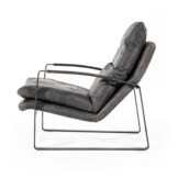 Fauteuil Lex | Antraciet vintage leer