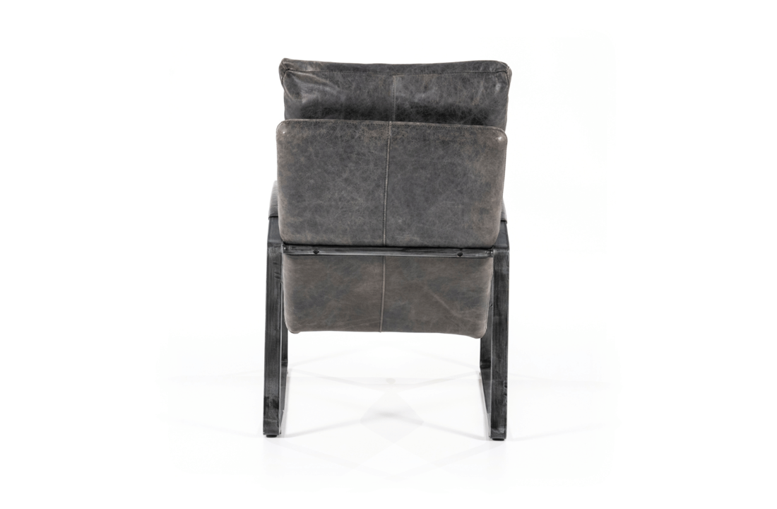 Fauteuil Lex | Antraciet vintage leer