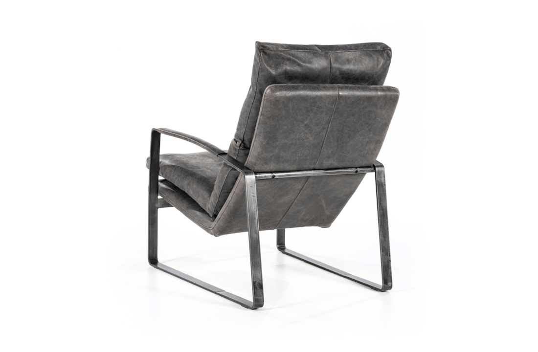 Fauteuil Lex | Antraciet vintage leer