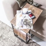 Slider & laptoptafel | Mangohout & staal