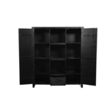Boekenkast Britt Black | 2 deuren 1 lade