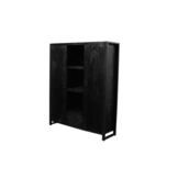 Boekenkast Britt Black | 2 deuren 1 lade