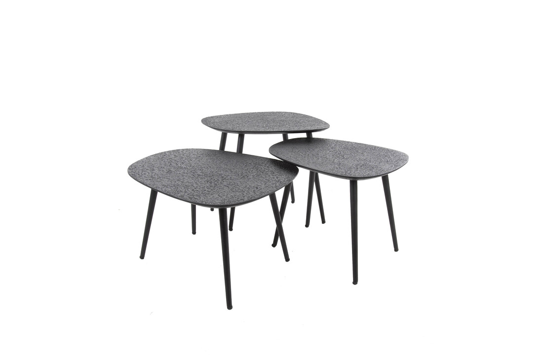 Organische salontafel set van 3 | Metallic - Grijs
