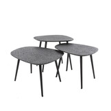 Organische salontafel set van 3 | Metallic - Grijs
