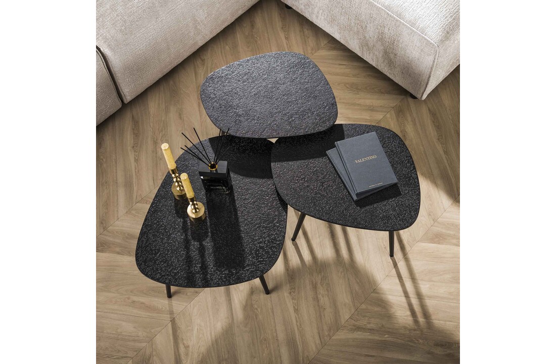 Organische salontafel set van 3 | Metallic - Grijs