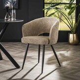 Eetkamerstoel | Boucle Salon | Zandkleur