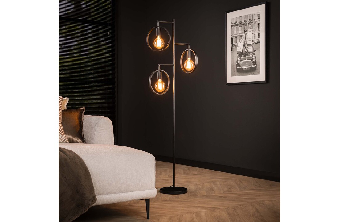 Vloerlamp Ring | 3L | Charcoal