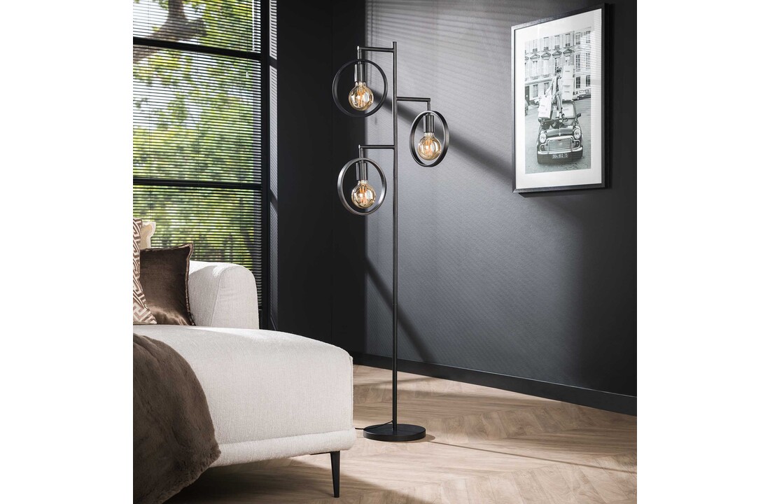 Vloerlamp Ring | 3L | Charcoal