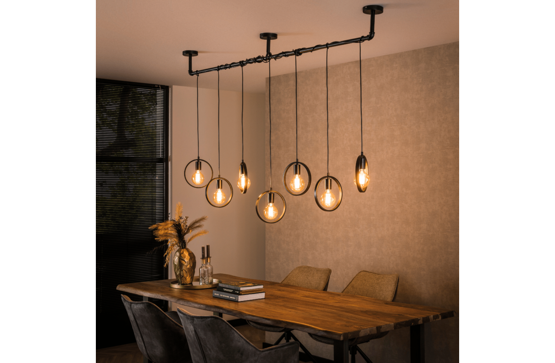Hanglamp Ring | 7L | Charcoal - Wikkel