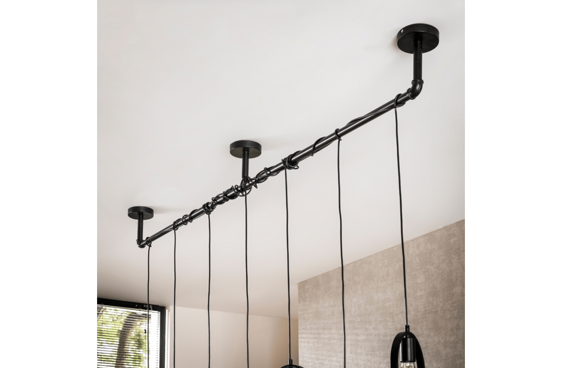 Hanglamp Ring | 7L | Charcoal - Wikkel
