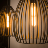 Hanglamp Stripe Metal | 3L | Zwart - Bruin