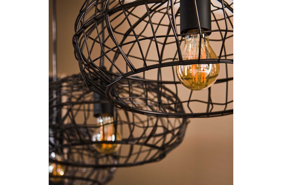 Hanglamp Connect XL | 4L | Zwart - Bruin